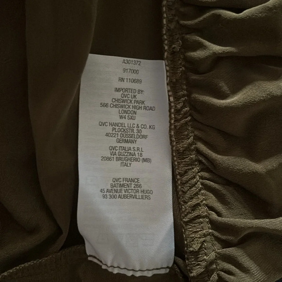 Attitudes by Renee Olive Lycra como jersey maxi Dress Sz L - Picture 6 of 12